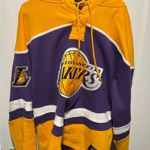 Los Angeles Lakers Purple & Gold Lacer Pullover Hoodie 47
